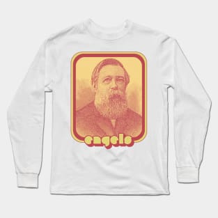 Friedrich Engels // Retro Aesthetic Fan Art Design Long Sleeve T-Shirt